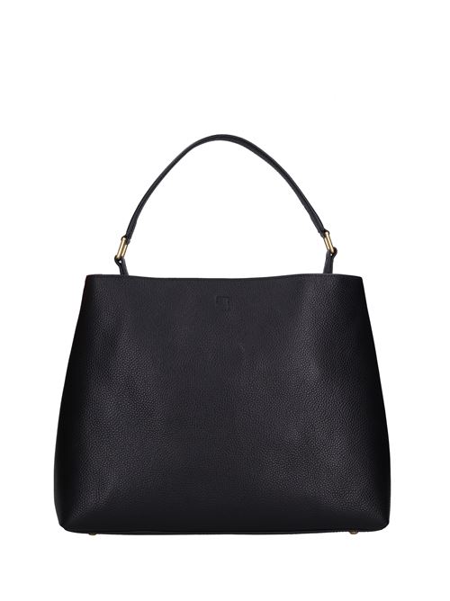 Borsa drilled logo hook in pelle LA CARRIE | 142P-DB-150-TBLNERO